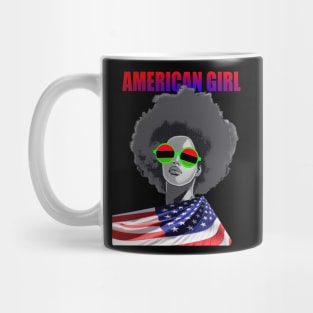 PATRIOTIC AMERICAN FLAG INDEPENDENCE DAY BLACK GIRL JUNETEENTH Mug